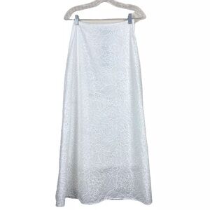 Steve Madden Amalia Maxi Skirt White Eyelet Cotton XS CottageCore